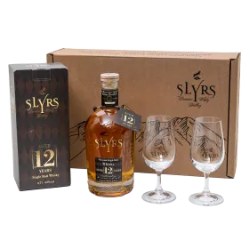 SLYRS Single Malt Whisky Aged 12 Years - Geschenkbox mit 2 Gläsern
