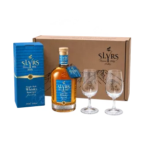 SLYRS Single Malt Whisky Rum Cask Finish - Geschenkbox mit 2 Gläsern